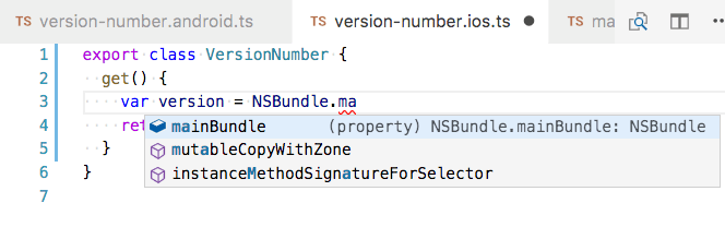 VS Code IntelliSense