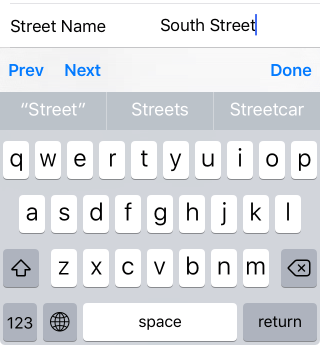 Text Editor in DataForm in iOS NativeScriptUI-DataForm-Editors-Text-iOS