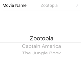 Picker Editor in DataForm in iOS NativeScriptUI-DataForm-Editors-Picker-iOS