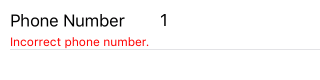 PhoneValidator in RadDataForm in iOS NativeScriptUI-DataForm-PhoneValidator-iOS